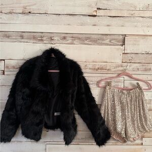 Black Faux Fur Jacket